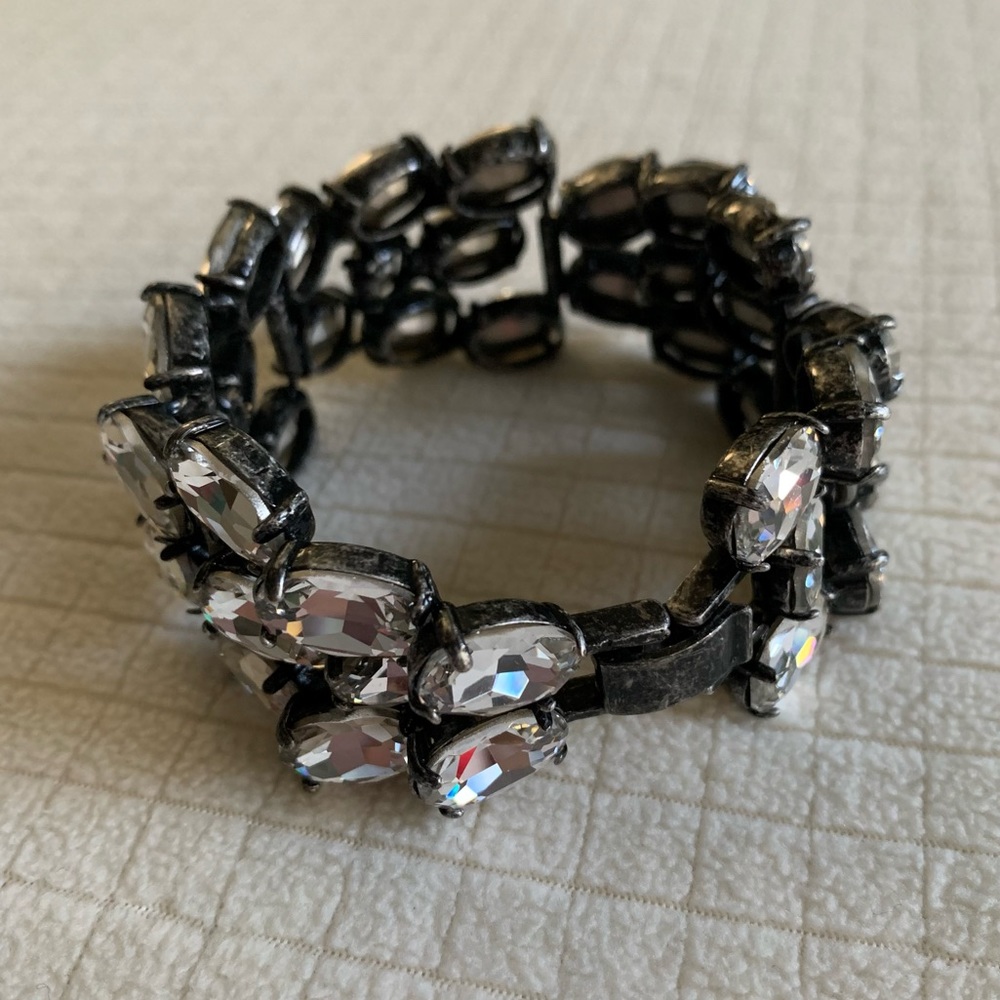 faceted clear crystal bracelet - Picture 4 of 10
